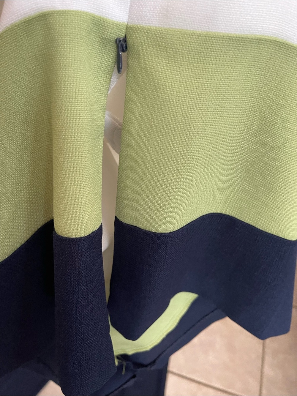 VTG Perceptions Lime Green, Navy, & White Three-Piece Pant Suit, Size 12P - Picture 9 of 16